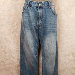 U.S.Polo Assn. Men's Blue Denim Straight Straight Leg Mid Rise Jeans 40/32